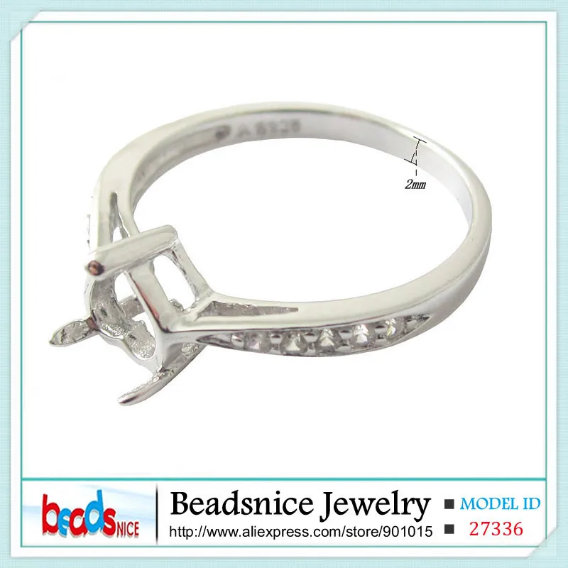 Beadsnice ID27336 pure 925 sterling silver semi mount ring settings of unique rings jewelry making | Украшения и аксессуары