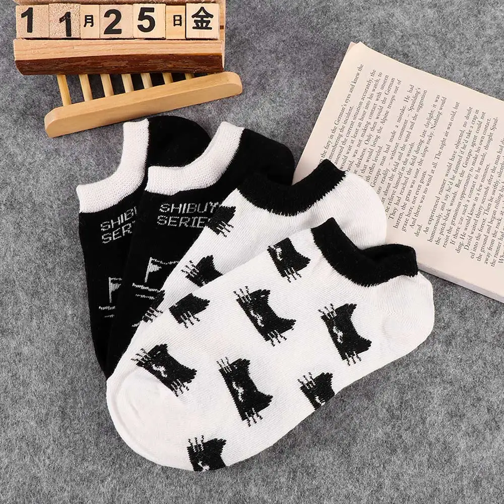 Kawaii Cat/Хлопковые носки 1 пара удобные женские из бамбукового волокна для девочек