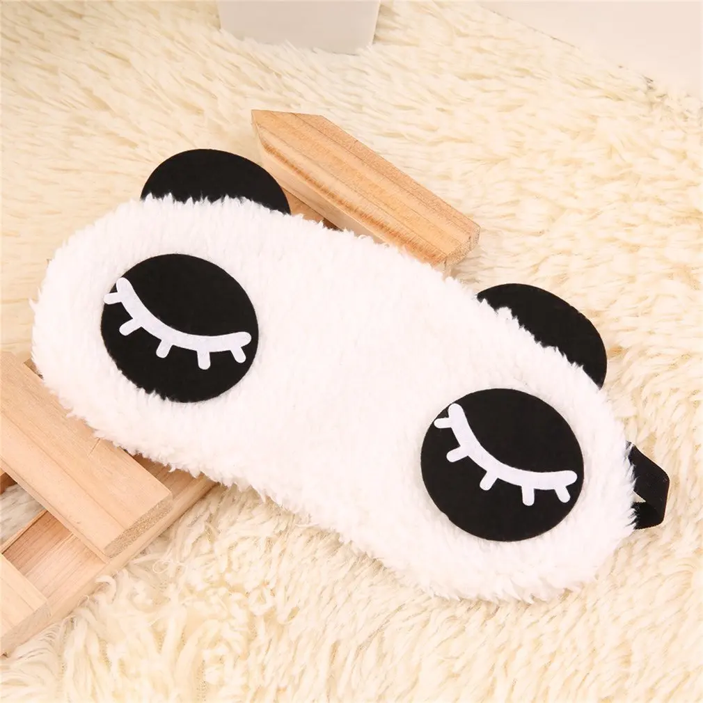 

Cool Cute Design Plush Panda Face Eye Travel Sleeping Soft Eye Mask Blindfold Shade Eyeshade Portable Sleeping Eye Cover