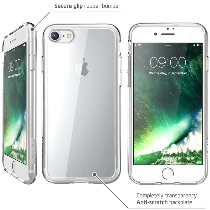 For iPhone SE 2020 Case 7 8 4.7&quot i-Blason Halo Anti-knock Scratch Resistant Clear Back + TPU Bumper Cover |