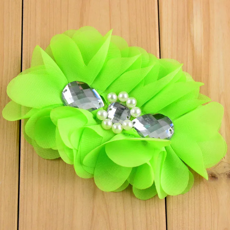 Большие шифоновые балерины 5 дюймов с жемчужинами и стразами в центре аксессуары