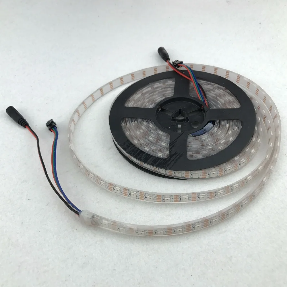 WS2815 DC12V адресуемый полноцветный RGB светодиодный полосы; 5 м/катушка; 30 светодиодный s/60 Светодиодный s/m; белый/черный pcb; заполнение эпоксидной смолой в трубке; IP68