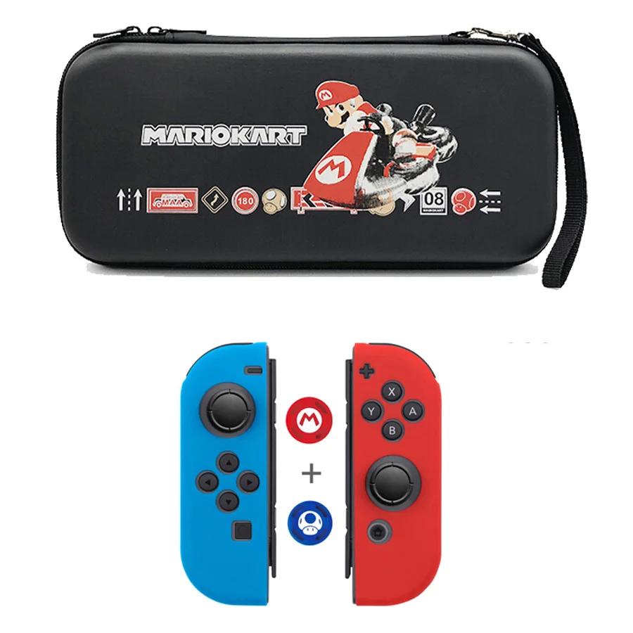3 Аксессуары для переключателей 5 в 1 для nintendo Switch NS защитный чехол сумка для переноски силиконовый чехол колпачки на большой палец для nintendo switch - Цвет: 3