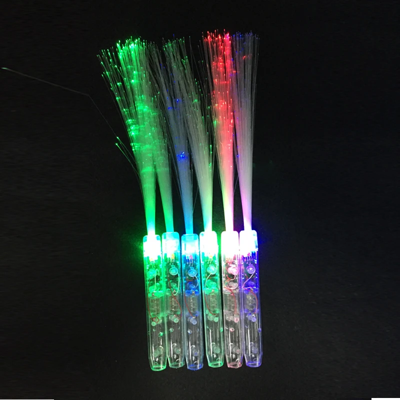 12 шт. неоновые палочки оптическое волокно мигающие жезлы светильник палка для