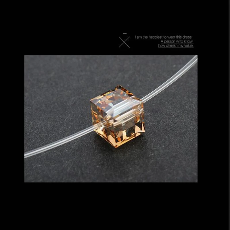 Новинка ожерелья-Чокеры на тонкой прозрачной цепочке без аллергии украшенные