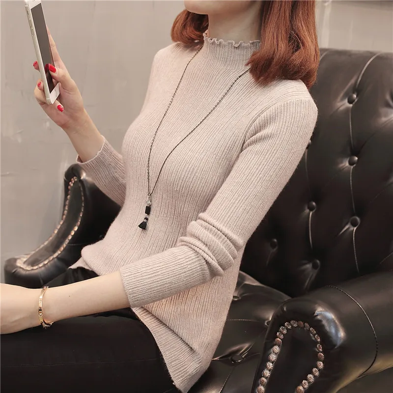 25 (had 4 row 7) new autumn dress Cultivate morality half a turtleneck sweater F3187 hedge render unlined upper garment | Женская одежда