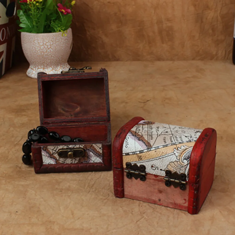 Деревянная шкатулка для ювелирных изделий с металлическим замком | Украшения и
