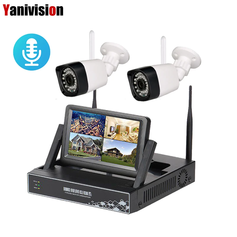 7 дюймов ЖК дисплей Дисплей 4CH 1080 P WI FI NVR видеонаблюдения Камера Системы