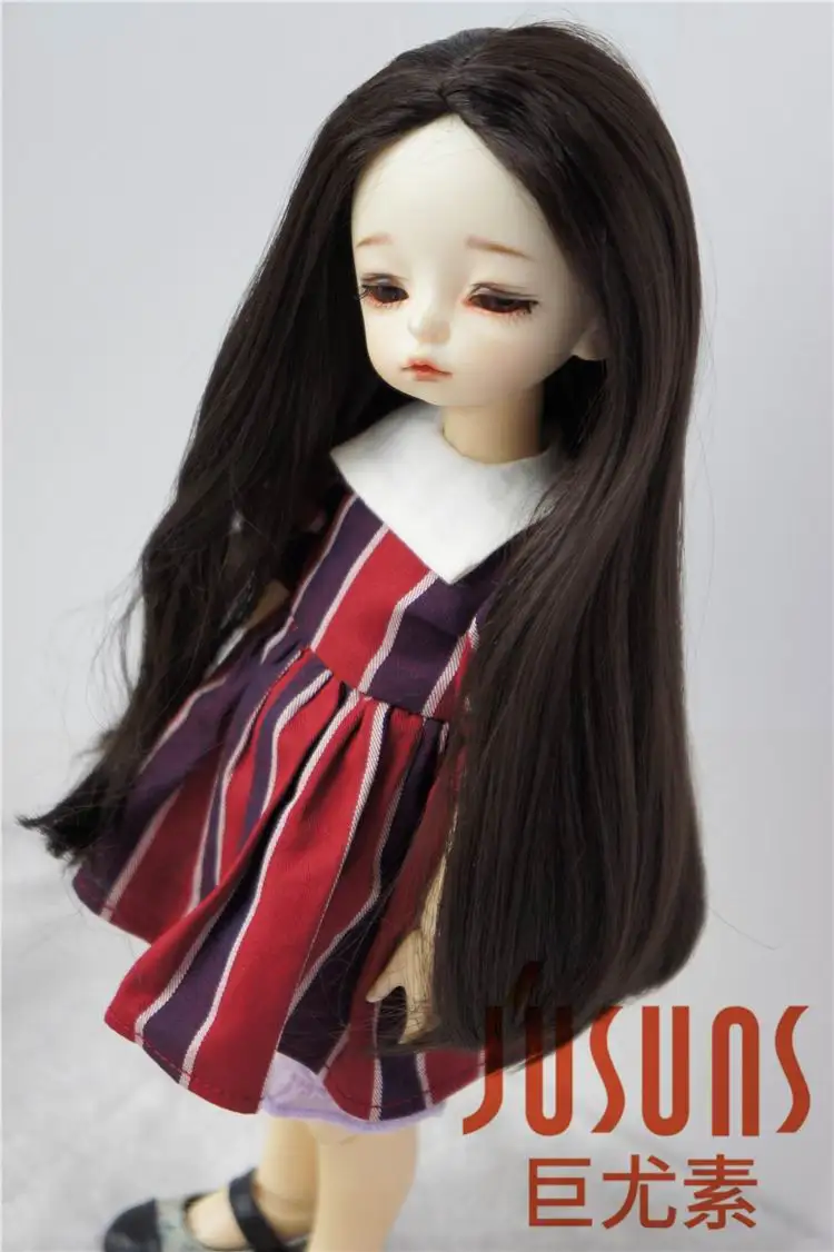 JD016 YOSD 1/6 BJD кукольные парики, модные длинные кудрявые парики, размер 6-7 дюймов, синтетический мохер, кукольные парики