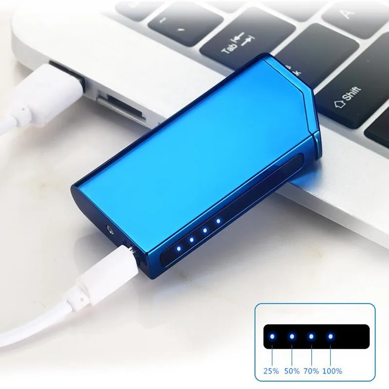 USB зарядка двойная дуга прикуриватель сенсорный зондирующий переключатель Плазменные ветрозащитные, импульсные беспламенные сигарные трубы электронные зажигалки