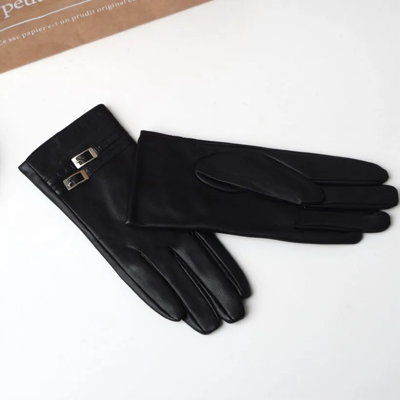 Женские уличные митенки из овчины кашемировые перчатки для осени и зимы крутые