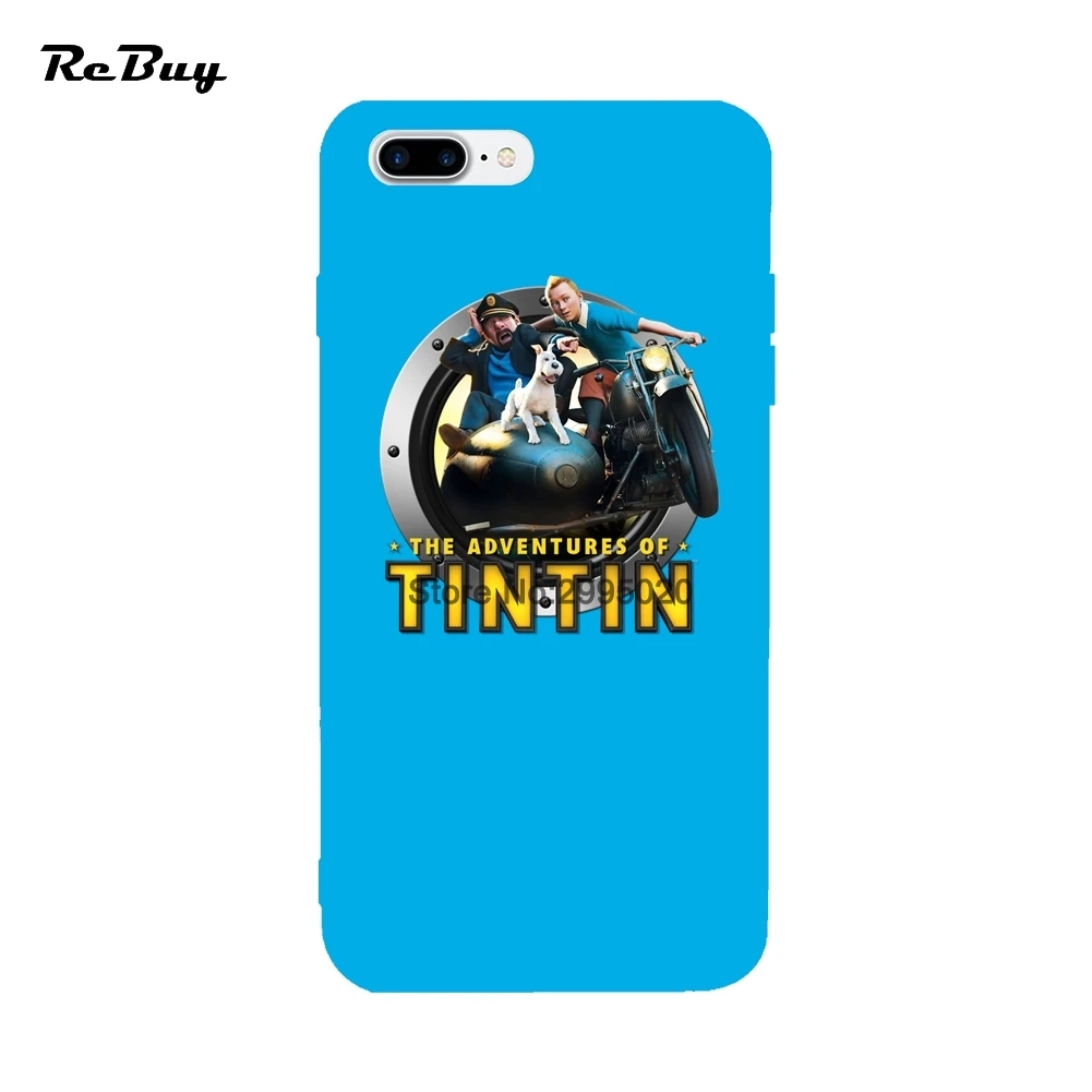 Adventures Of Tintins Anime Soft TPU Colorful Back Cover Cases Case For iPhone 6 6S 7 8 X Plus Phone |