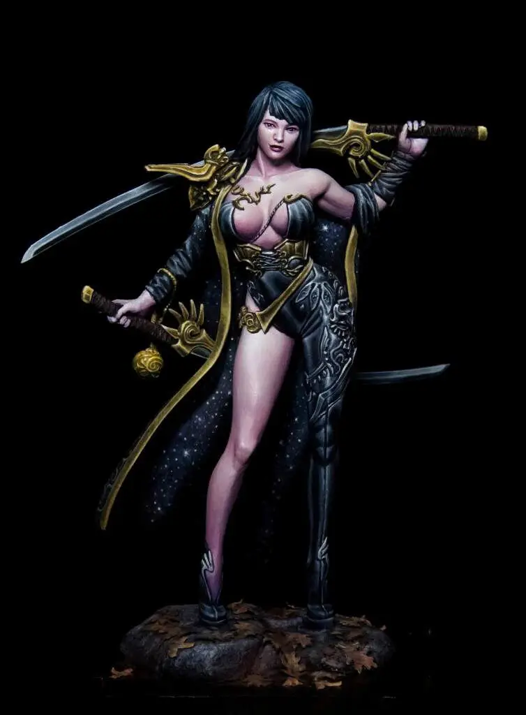 1/24 шкала 75 мм resin смола фигура лунный свет девушка
