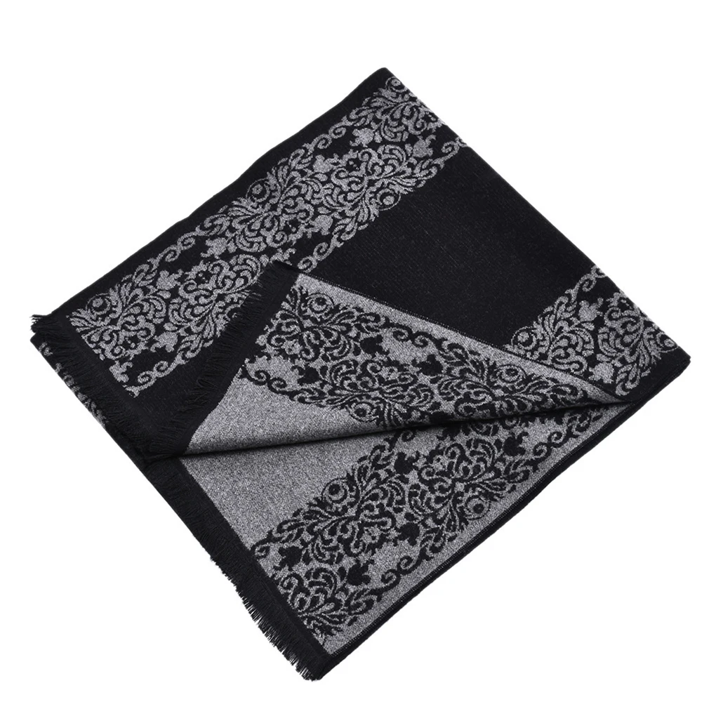 Winter Scarf Couples Flower Pattern Women Men Shawl Blanket Scarf Winter Autumn Neckwear Neck Warmer