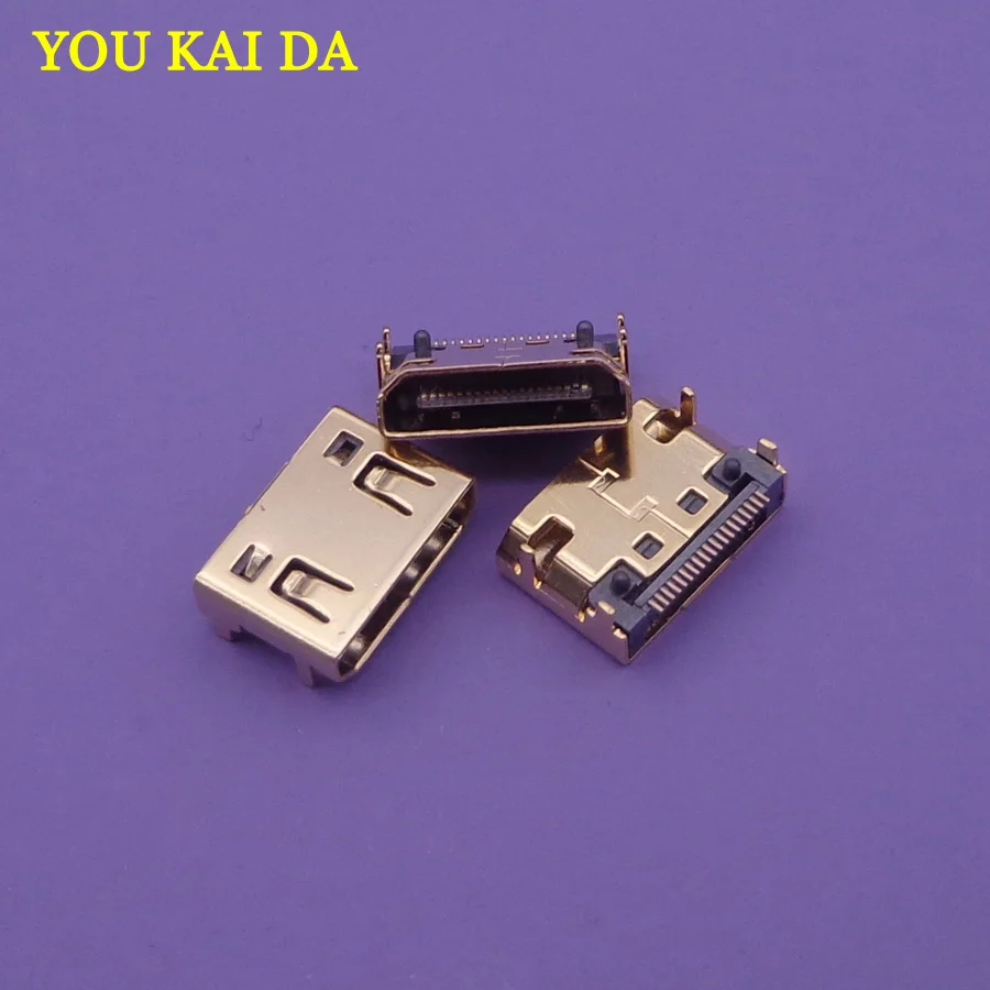 100 шт. женский 19pin USB входом HDMI совместимых Разъем SMD Оплавления пайке правый угол