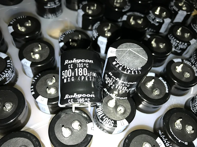 Рекламный японский Рубин RUBYCON 180 мкФ 500v MXG 30X35 алюминиевый электролитический