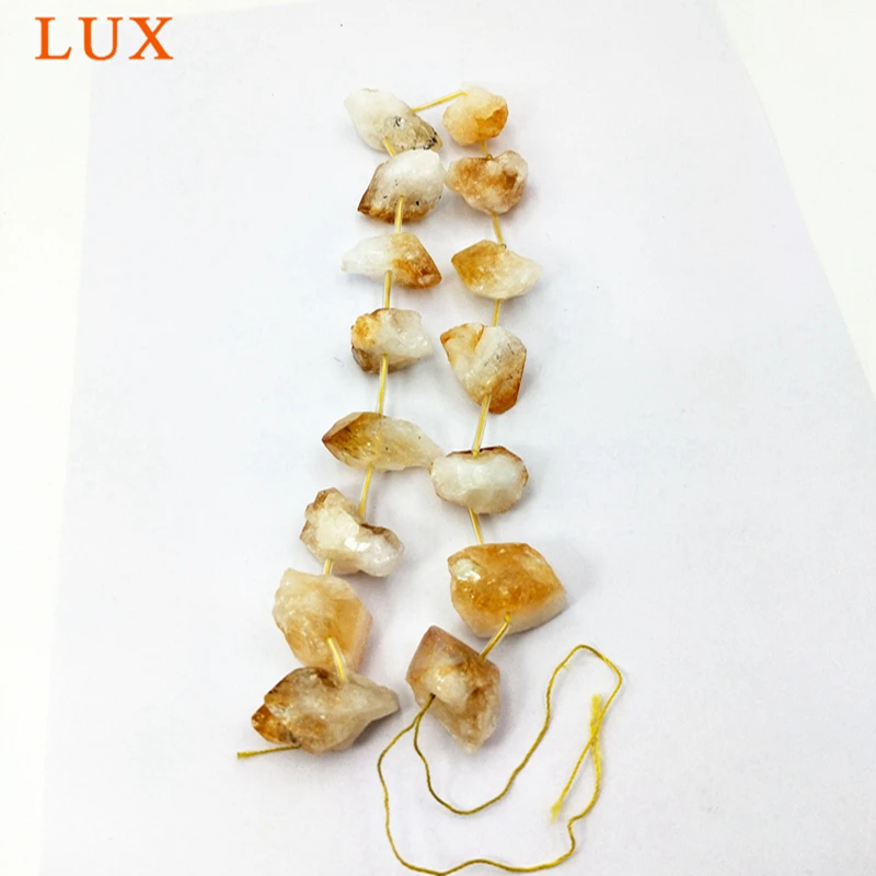 16" Strand Natural raw Citrines Point Chips Loose Beads necklace for jewelry making