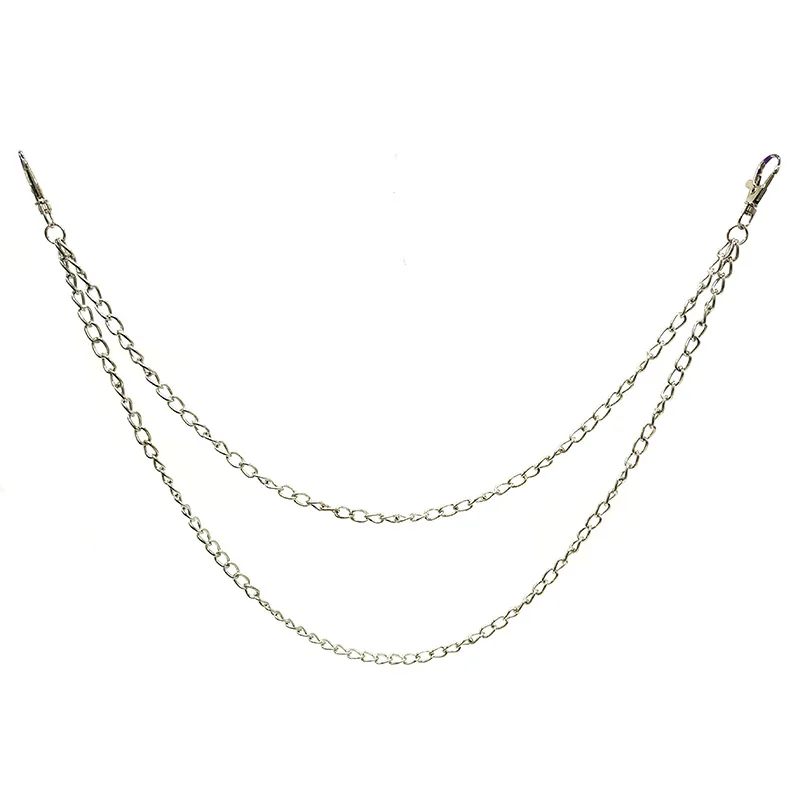 

Unisex Punk Hip-hop Trendy Men's Belt Waist Chain Multilayer Male Pants Chain Jeans Punk Silver Metal Pants Chains