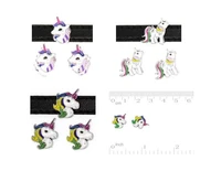 8mm unicorn slide charms 50pcslot diy accessories fit for 8mm leather wristband bracelet keychains fashion jewelrys