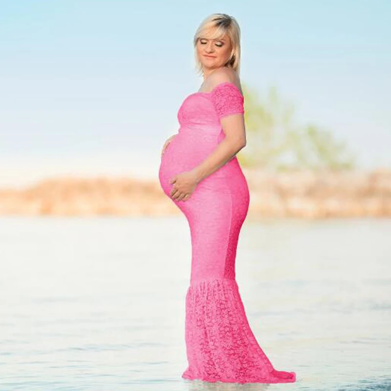 Большие размеры S XXXL женская одежда кружевное платье для беременных фотосессии