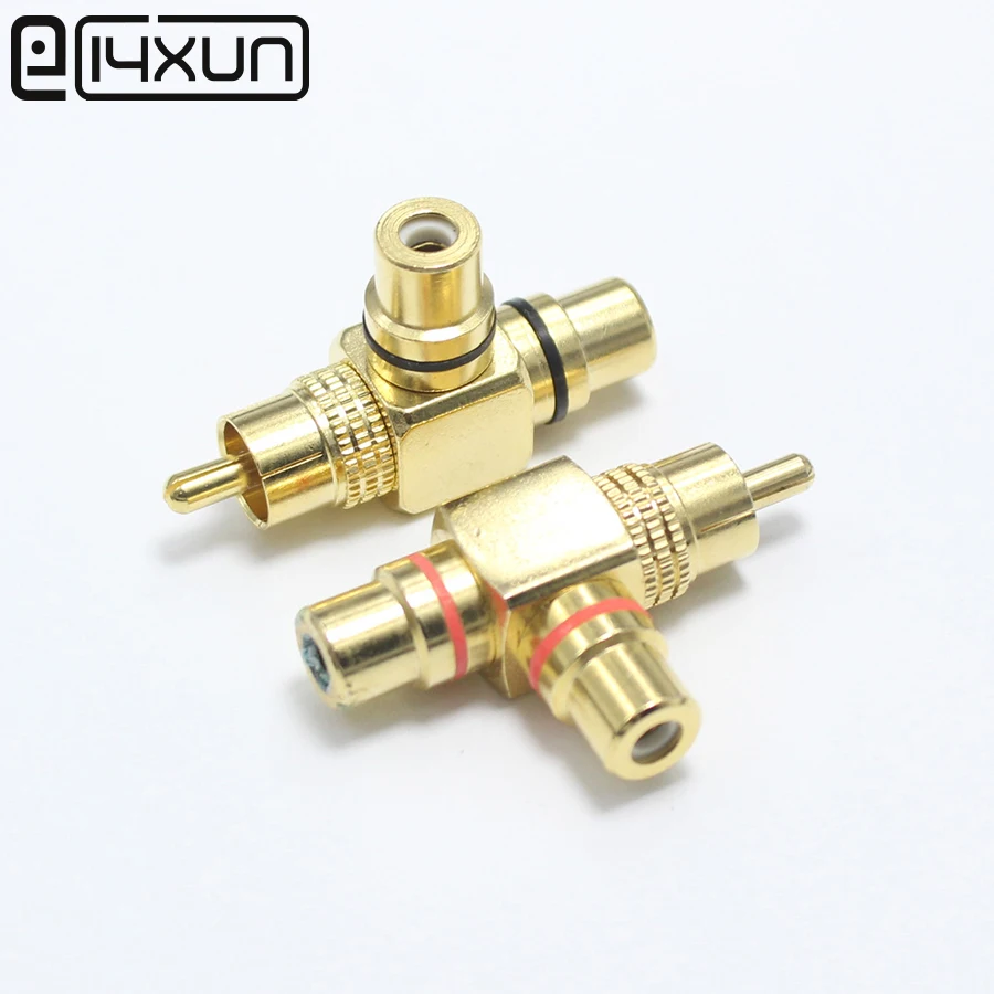 2 шт./лот высокое качество позолоченный RCA штекер на мама сплиттер адаптер AV видео