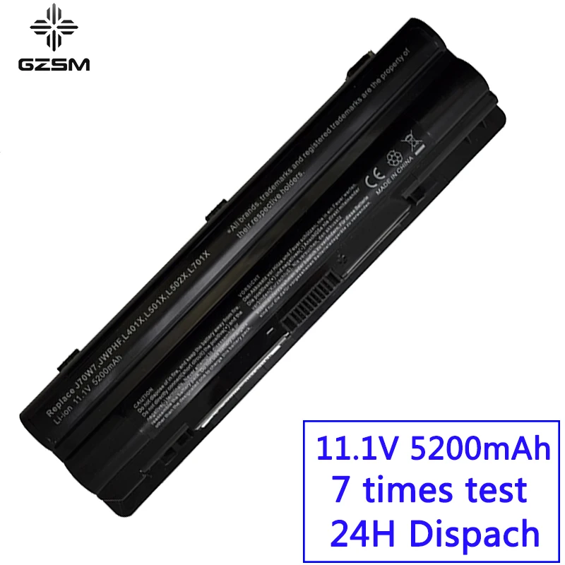GZSM ноутбук Батарея XPS 14 для Dell 15 17 L401x L501x Батарея для ноутбука L502x L701x L702x 312-1127 J70W7 JWPHF R795X WHXY