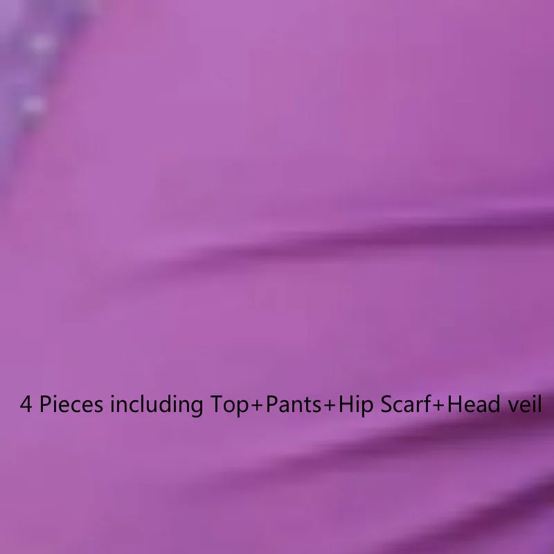 Purple 4pcs Взрослый Женский Детский набор костюма для танца живота восточные Детские платья индийская одежда танец живота дети Индийский Болливуд ребенок - Цвет: Purple 4pcs