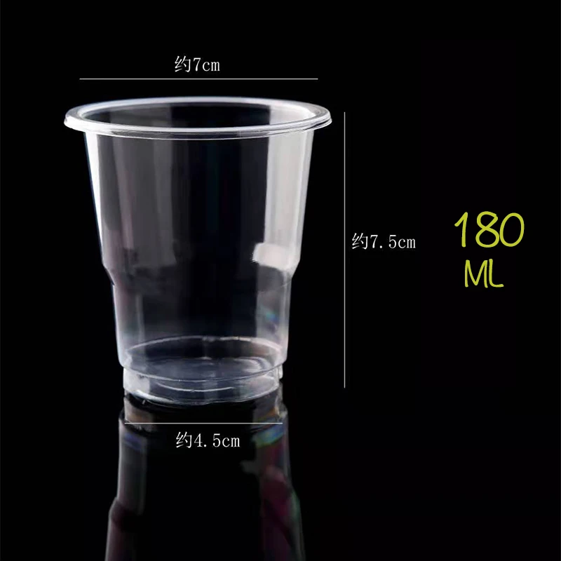 100 pcs Clear Disposable Plastic Cups 180ML For Party Birthday Jelly Cups Tumblers Water Drink