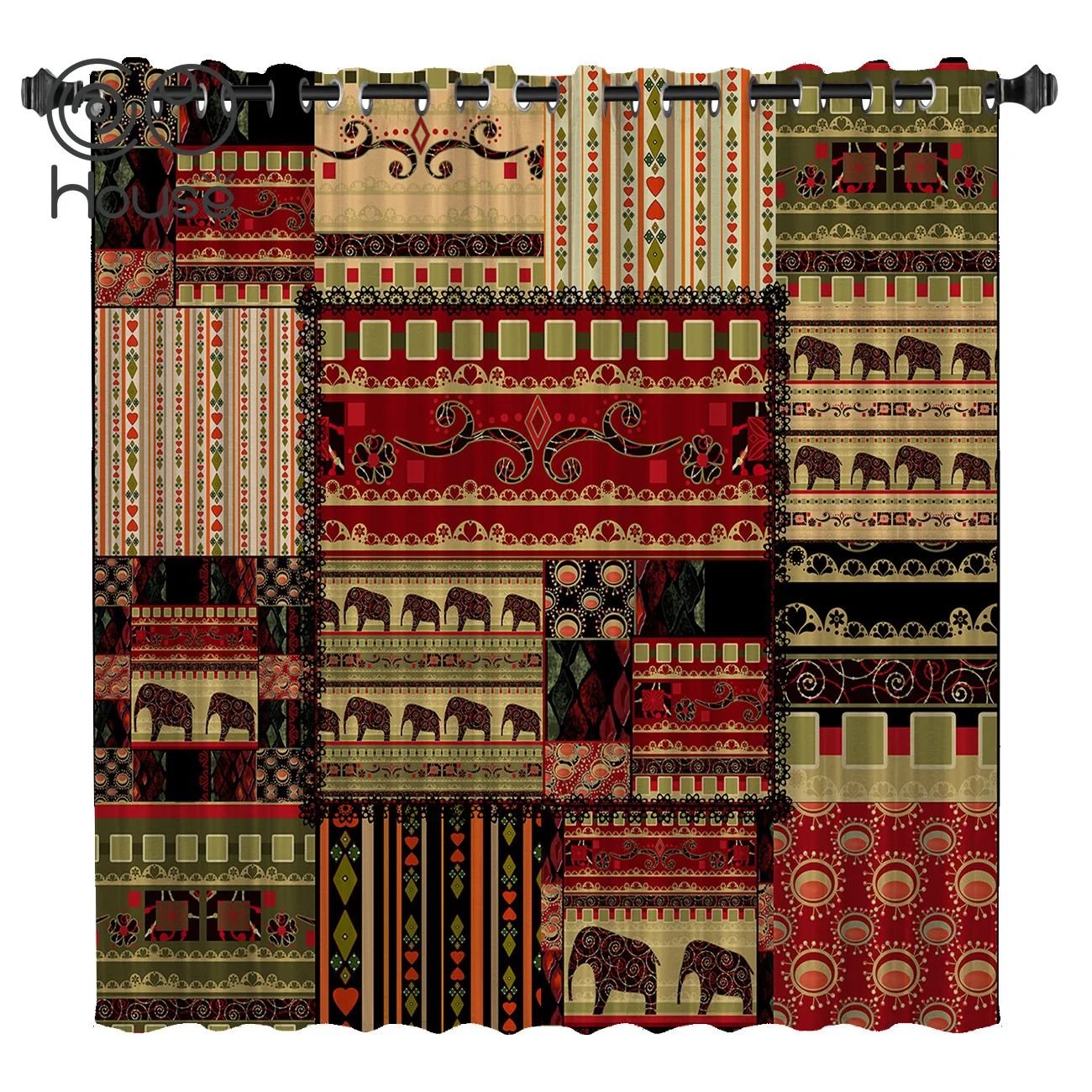 COCOHouse Африка Индийский Слон занавески для комнаты большие окна затемненные кухня