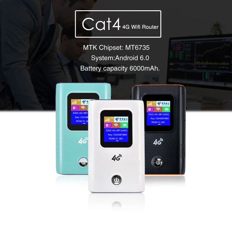 KuWFi попутчик 4 г LTE Беспроводной Wi Fi маршрутизатор 5200 м Мощность Bank со слотом sim