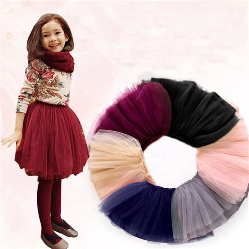 2017 весенняя-летняя симпатичная пышная юбка-пачка из мягкого фатина для девочек 8