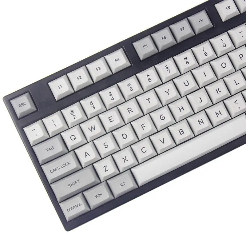 DSA серый и молочный keycap Dye subbed 122 клавиш в комплекте MAC ISO WIN для Механическая