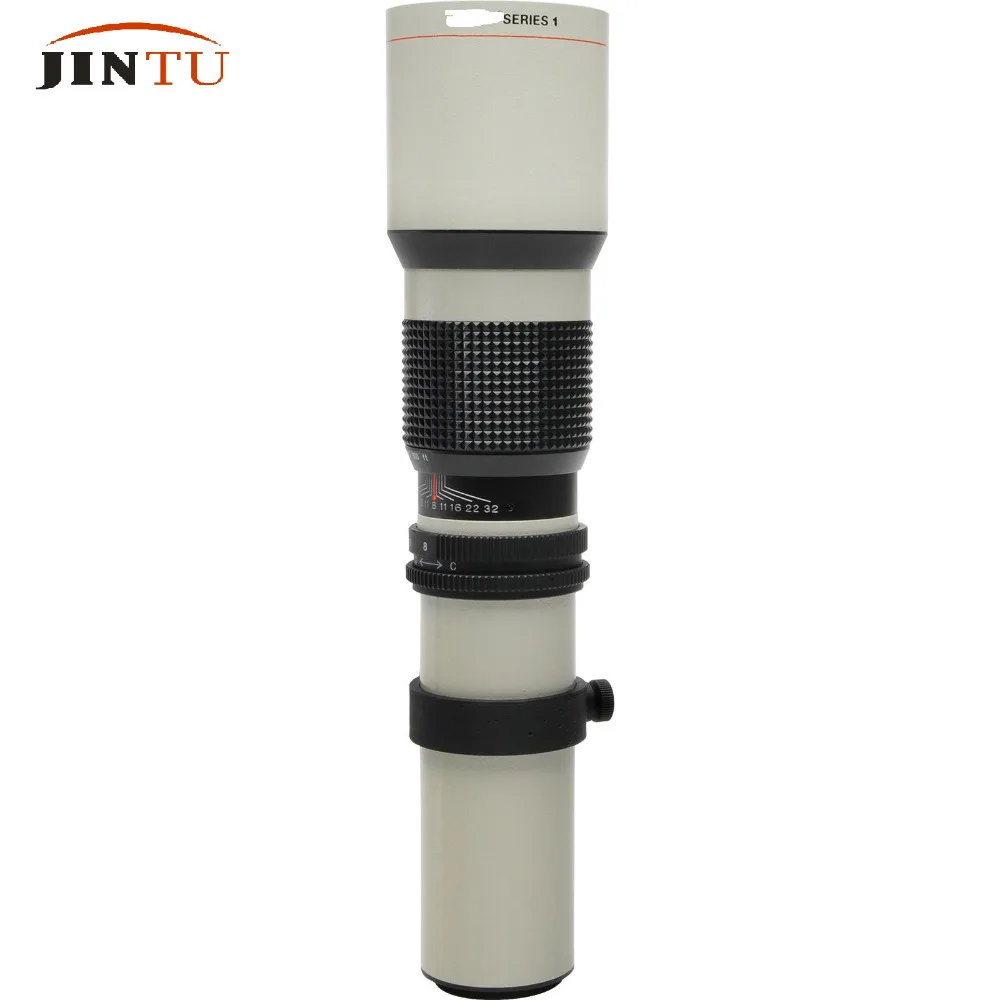 JINTU белый супер 500 мм f/8 0 f8 телеобъектив + t крепление для камеры NIKON D3200 D3300 D3400 D5200 D5300