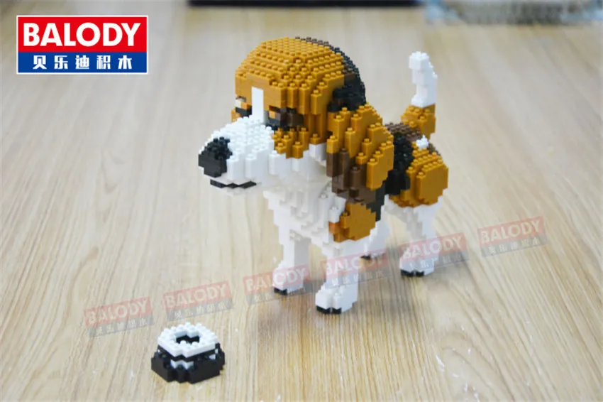 10 в 1 Balody алмазные блоки собака модель маленькие кирпичи такса игрушки brinquedos