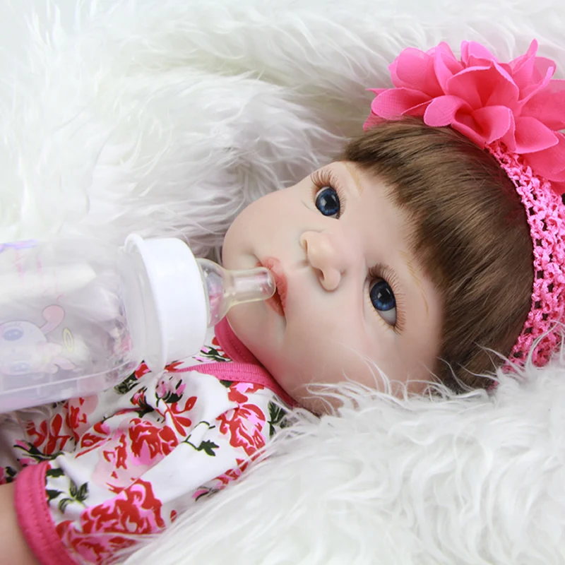 Hot Wholesale 23 Inch Full Silicone Reborn Baby Dolls Girls Realistic Adorable Red Skin For Kids Birthday Gifts | Игрушки и хобби