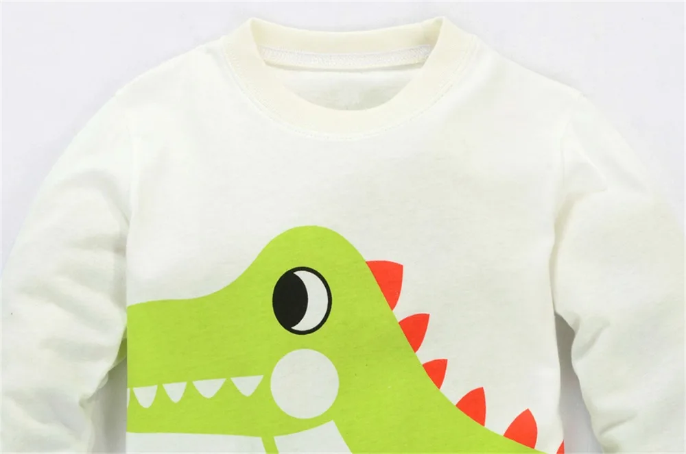 small shell 2016 autumn style children kids clothing sets baby girls clothes suits leisure wear Lovely dinosaur printing F0068 | Детская
