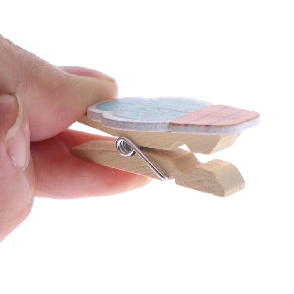 10 шт Кактус деревянные колышки для фото бумага заметок зажимы мини натуральные