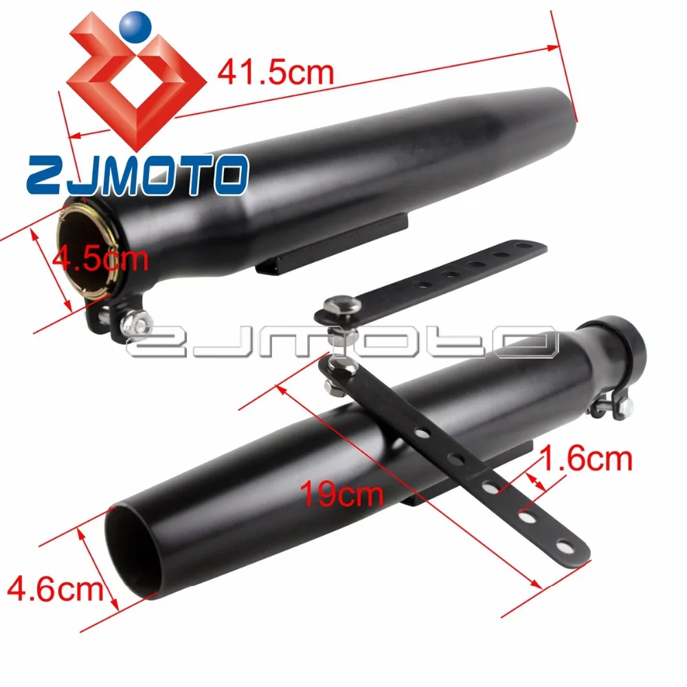 Черные выхлопные глушители для мотоцикла 1x45 мм глушитель железная выхлопная