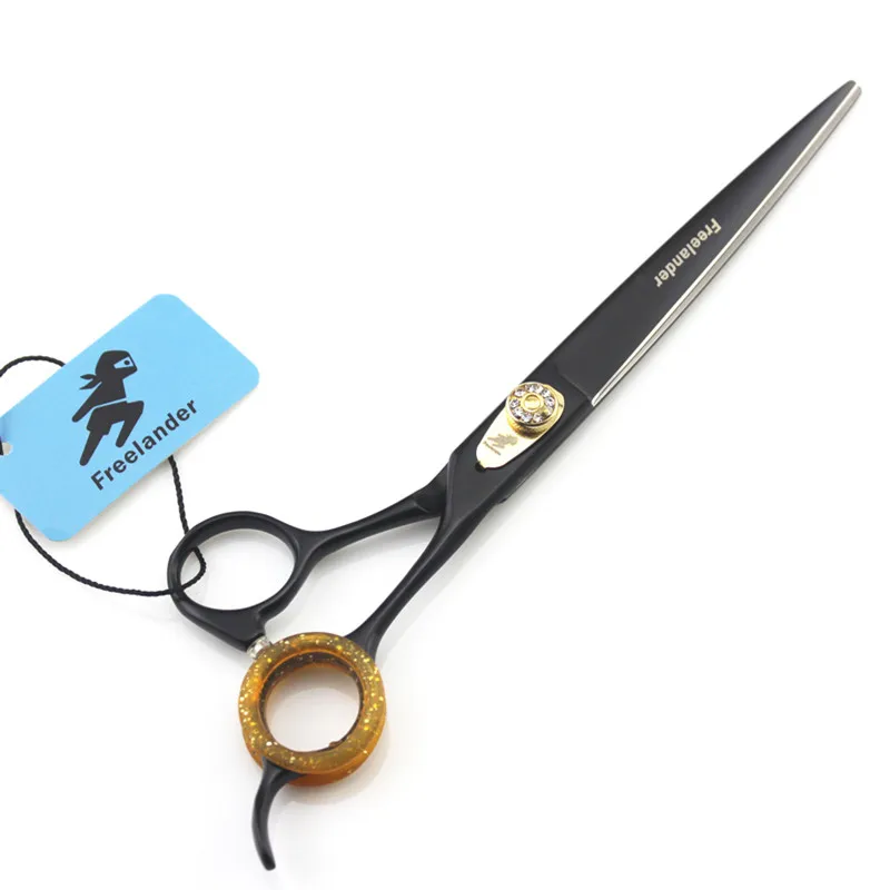 

Freelander 7 inch Black Straight Cutting Pets Shears Professional Sharp Edge Scissors Dog Pet Grooming Dog Hair Clipper