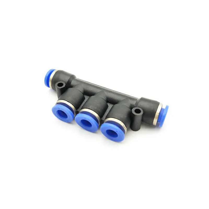 6mm 5 Way Splitter One Touch Push in Connector Pneumatic Union Coupler Black | Обустройство дома