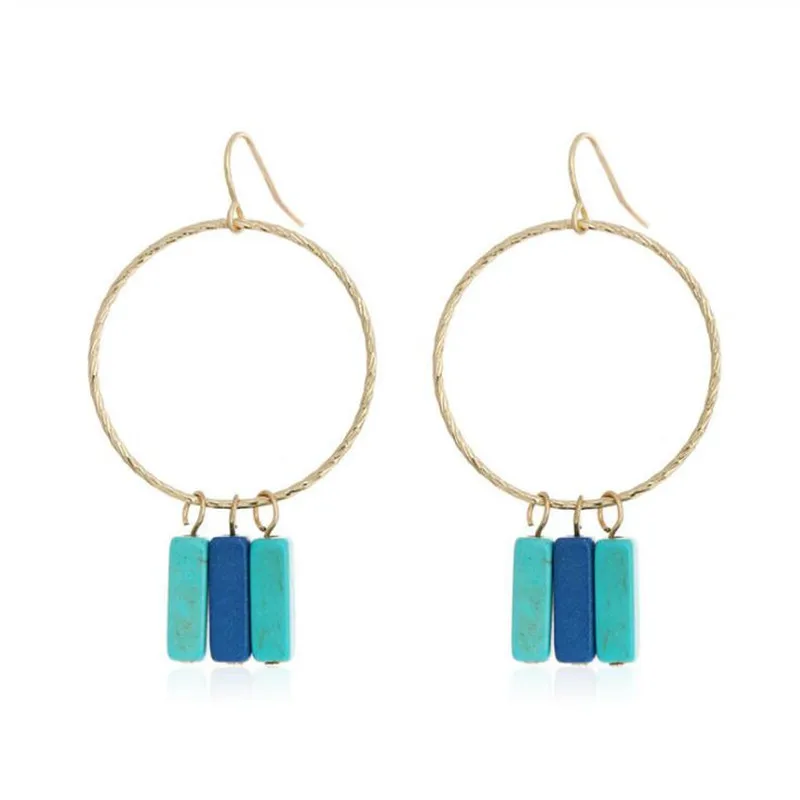 Шикарный золотой цвет круглый синий природный камень мотаться чешские Подвески