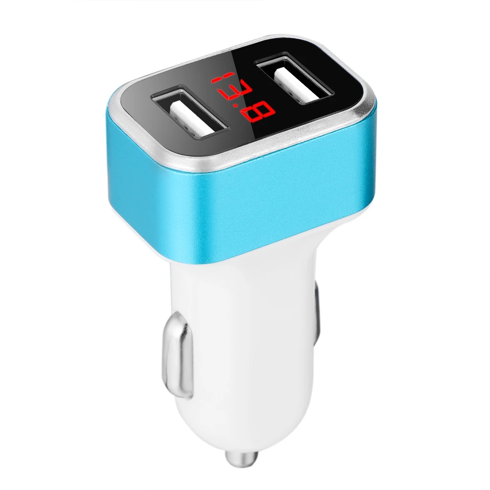Новое автомобильное зарядное устройство 3.1A DC 12 24V Mini Dual USB Volmeter дисплей Напряжение
