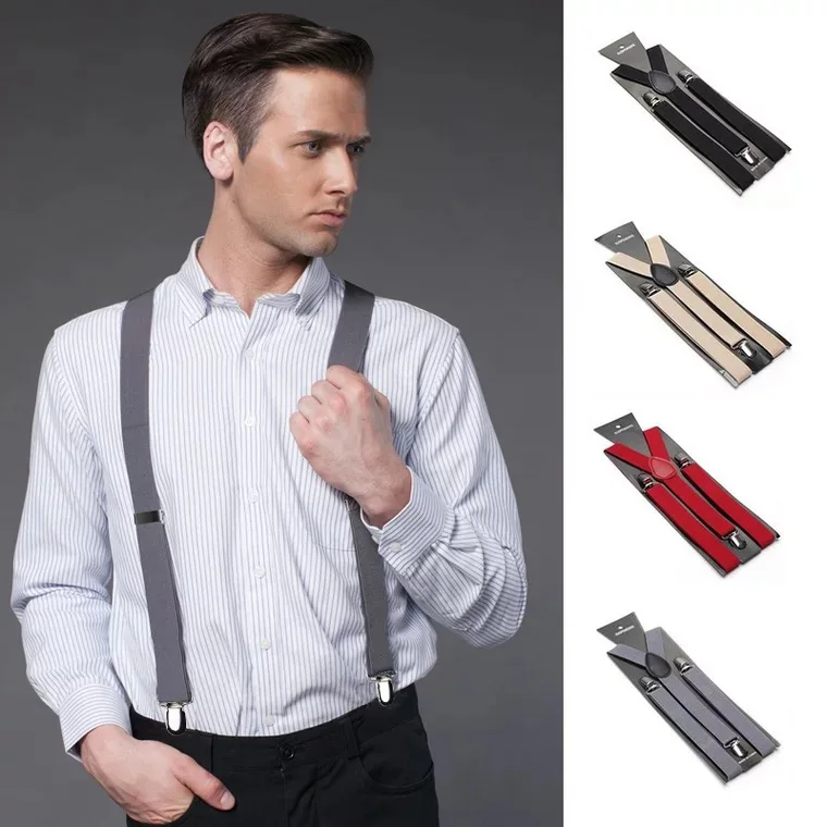 

Hot Unisex Adult Men's Suits Candy Color Suspenders Men 3 Clip Buckle Suspenders for Men Belt Strap Adjustable Shirts Braces