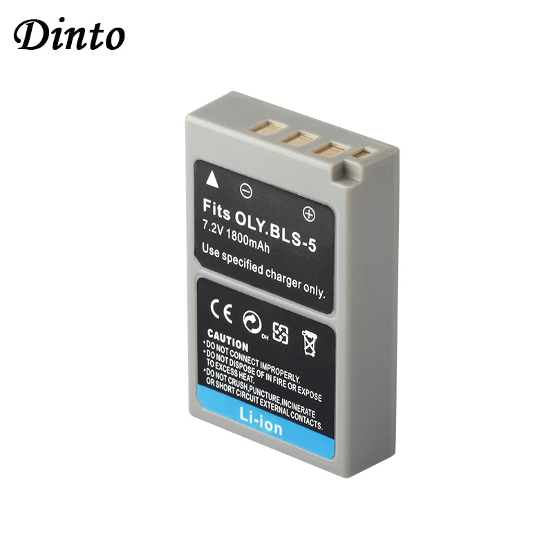 

Dinto 1pc 1800mAh PS-BLS5 BLS-5 BLS5 BLS-50 Li-ion Camera Battery for Olympus E-P1 E-P2 E-P3 E-PL1 E-PL2 E-400 PS BLS5 BLS50