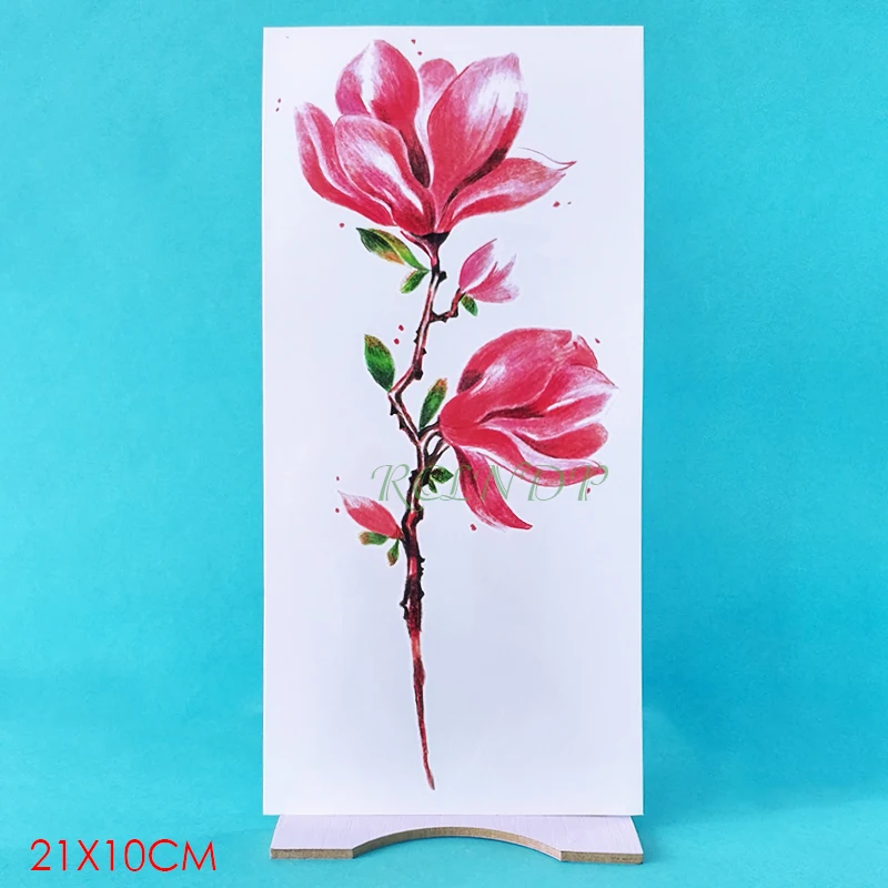 Waterproof Temporary Tattoo Sticker Watercolor Lotus Flower Fake Tatto Flash Tatoo Hand Arm Foot Back Tato for Girl Women | Красота и