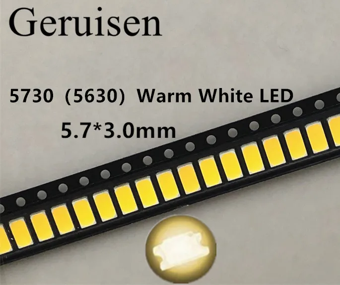 1000 шт. 5730 SMD СВЕТОДИОДНЫЙ переменного тока 50 55 лм светодиодные лампы 0 5 w