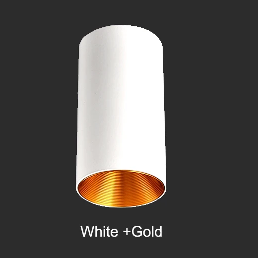 White and Gold Современные светодиодные потолочные лампы, одиночный Алюминиевый 12 Вт Светодиодный точечный потолочный светильник, светодиодный светильник, декоративные лампы для дома, гостиной - Цвет корпуса: White and Gold
