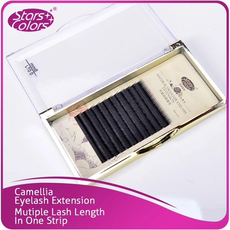 10 коробок/лот Натуральные 0,07 мм Супер Мягкие Шелковые Ресницы Камелии Искусственный Мех Ресниц Ложные Глазные Ресницы Макияжные Инструменты.