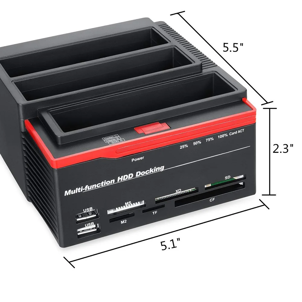 2," /3,5" USB 3,0-2 порта SATA 1 порт IDE Внешний HDD жесткий диск Док-станция кардридер USB3.0 концентратор с OTB/OTC