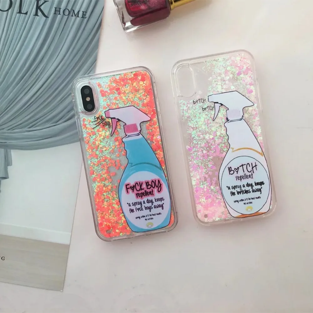 HengLiTai NEW Luxury Glitter Liquid Sand Quicksand Star Case For iPhone X Repellent Spray quicksand for iphone x | Мобильные